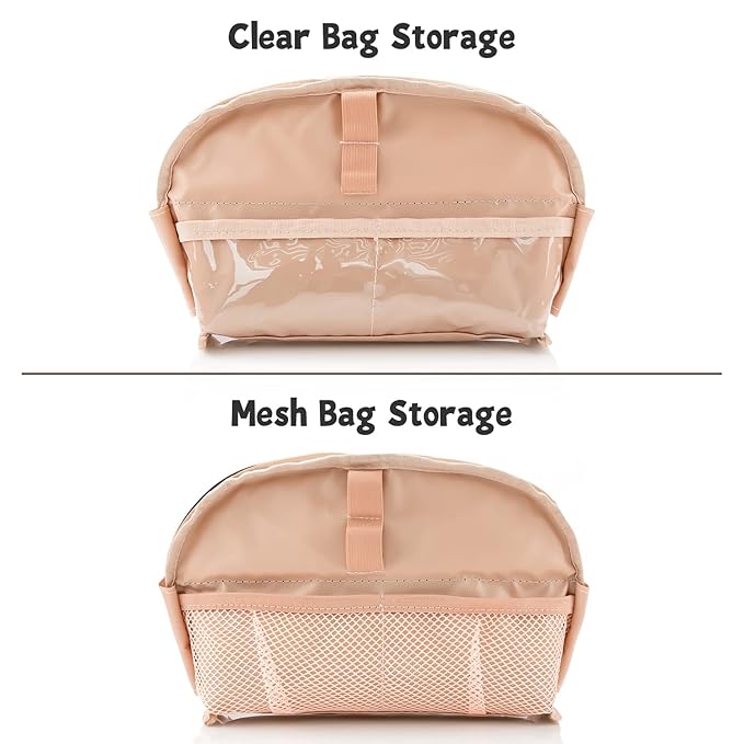 Ethereal Large Cosmetic Bag, Marble Black Travel Makeup Bag Waterproof Makeup Organizer Bag Portable Makeup Bag Purse Small Toiletry Bag for Women