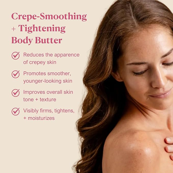 Nakery Skin Toning Body Butter for Women - Firming Body Lotion for Women - Peptide Infused Body Lotion for Crepey & Sagging Skin - Firming Lotion for Neck, Arms & Legs - Dulce Vanilla
