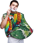 Tropical Fruit Pineapple Print Beard Bib Shaving Apron, Beard Hair Trimming Cape Gift For Dad