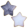 2 Pcs Nail Art Palette Resin Nail Polish Palette Mixing Plate Plates White Stars Shape Makeup Plate Nails Gel Color Makeup Display Board Pallet For Art Tip Holder Display