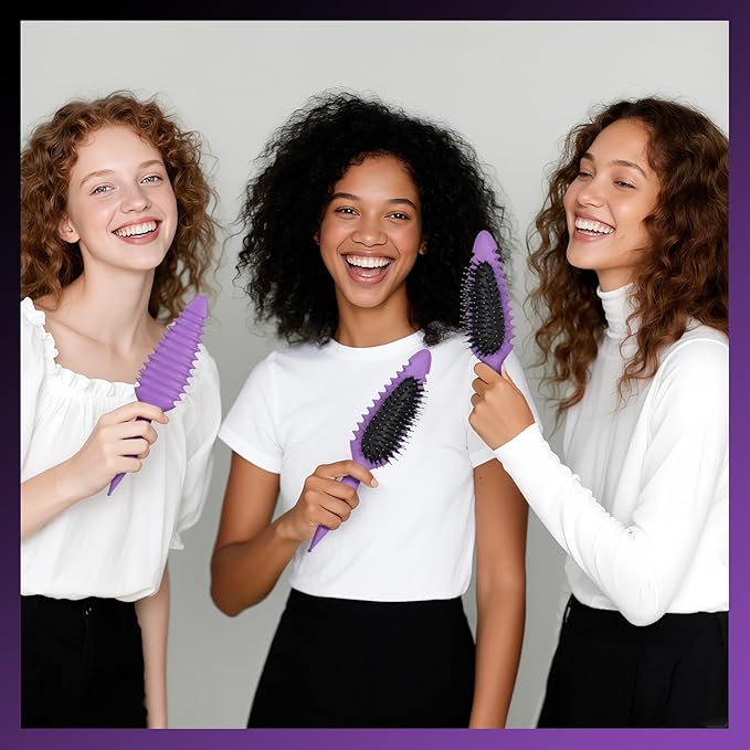 Candy Brush Curl Defining Hair Brush for Effortlessly Detangling Shaping and Styling Curls, Curl Brushes with EdgeLift for All Wet or Dry Hair Types for Women and Girl, Reduce Pulling and Frizzing
