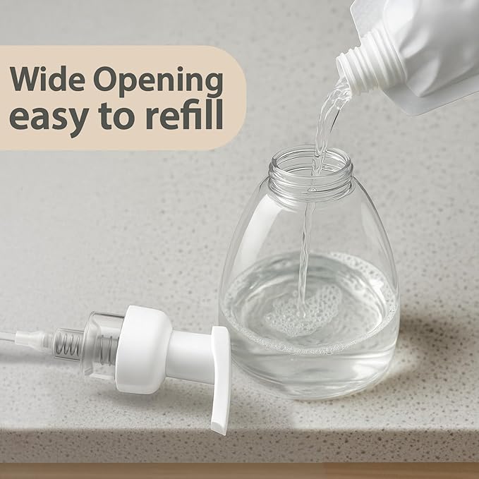 Bar5F 6pPack Foaming Soap Dispenser Pump Bottle for Dr. Bronner's Castile Liquid Soap 8.5-Ounce