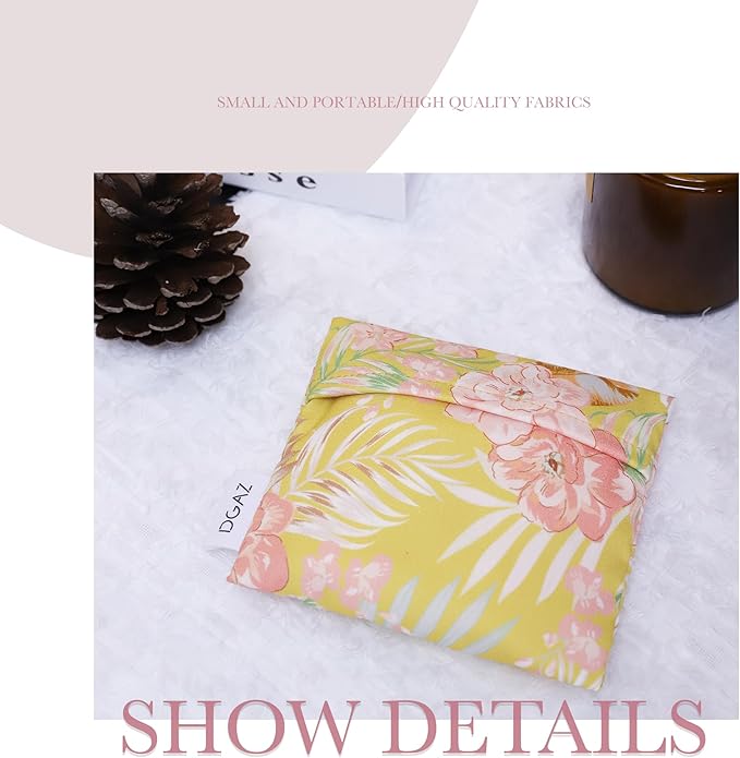 DGAZ Sanitary Napkin Storage Bag, Period Bag for Teen Aged Girls, Portable Period Bag for Panty Liners/Menstrual Cup/Small Tampons，Mini Makeup Bag for Purse(Rebirth)