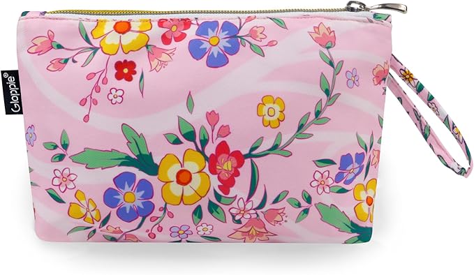 Gloppie Small Makeup Bag for Purse - Floral Cosmetic Bags - Teacher Appreciation Gifts for Women