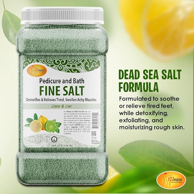 Professional Dead Sea Salt Pedicure Soak - The Therapeutic Mineral Upgrade for a Premium Pedicure Service that Softens Skin Faster, Creating an Effortless, Premium Pedicure Experience 128 Oz
