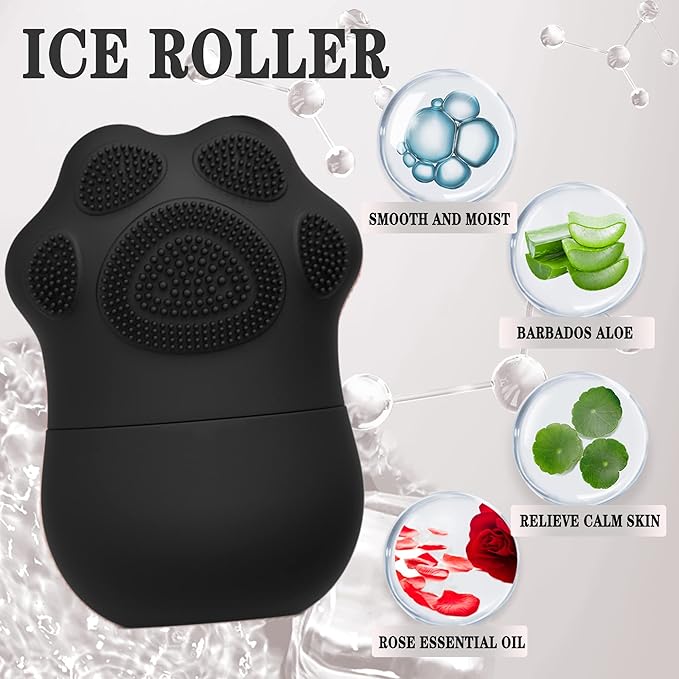 Ice Face Roller Massager Enhance the Glow, Ice Roller for Eyes and Neck Naturally Conditioning and Skin Care, Reusable Massage Silicone Ice Mold