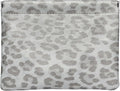 Leopard Leather Small Makeup Pouch for Women,Cosmetic Accessories,Waterproof and Portable Cosmetic Bag,Self-closing, No Zipper, Aesthetic Storage Pouch,Lipstick for Purse,Pearl White Gery