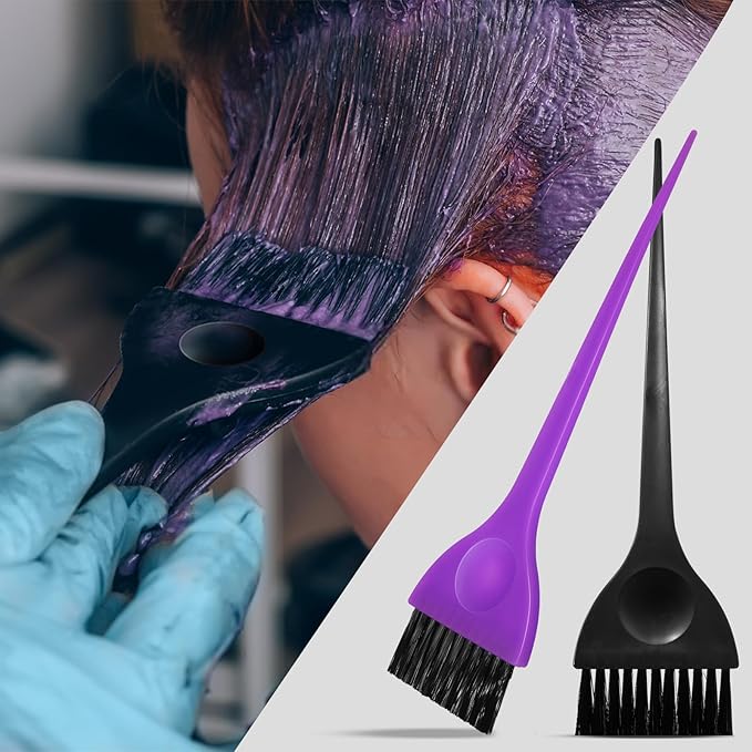6 Pcs Hair Dye Brush, 6 Vibrant Hair Brush, Professional Color Brushes for Hair Stylist, Reusable Color Tint Applicator, Perfect for DIY Coloring, Highlights, and Root Touch-Ups