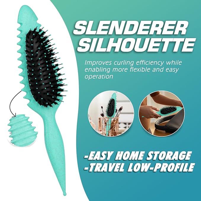 Candy Brush Curl Defining Hair Brush for Effortlessly Detangling Shaping and Styling Curls, Curl Brushes with EdgeLift for All Wet or Dry Hair Types for Women and Girl, Reduce Pulling and Frizzing