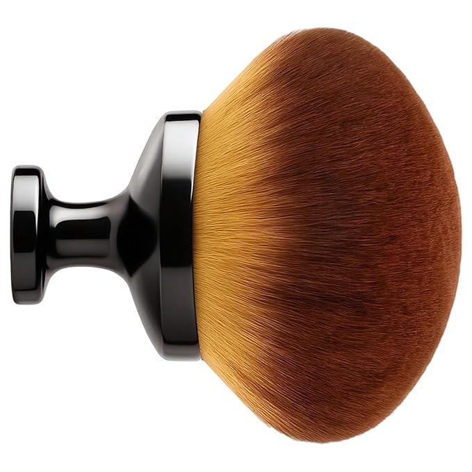 Extra Large Body Makeup Brush For Self Tanner, Leg Makeup &Bronzer Blend,3.6inch Wide-headed Kabuki Brush Provides More Even &Pretty Application, Sunscreen Face& Back Makeup Brush, Wet&Dry Use- Black