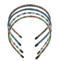 minihope Skinny Multicolor Headbands - Assorted Colors for All Hair Types - Instant Style, Pain-Free Wear - Durable, Adjustable, 4 Pack - Women, Men, Boys, Girls.