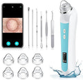 Blackhead Remover Vacuum, USB Interface Type Pore Vacuum, Black Head Extractions Tool with Camera for Men and Women Pore Cleaner, 3 Adjustment Modes & 6 Suction Heads(Blue)