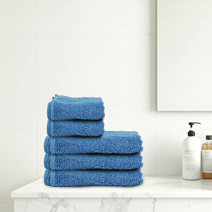 24 Pack Navy Blue Hand Towel 100% Cotton Spa Towel – 16x26 inches Highly Absorbable Facial Towels Gym, Hair Towel and Face Towel Bulk Small Towels (Not Bleach Proof)
