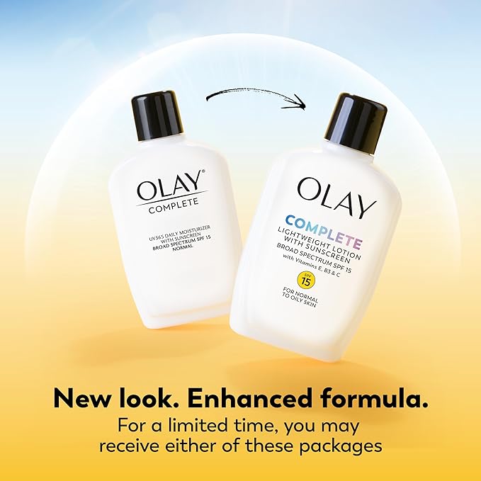 Olay Complete All Day Moisturizer with Broad Spectrum SPF 15 Normal,4 Fl Oz,(Pack of 2)