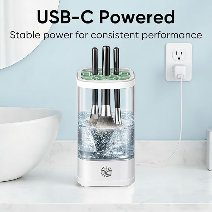 Electric Makeup Brush Cleaner Machine – 7000 RPM Deep Clean for All Make up Brush Types, Automatic Beauty Tool for Home & Travel, Ideal Gift for Women Wife Girlfriends