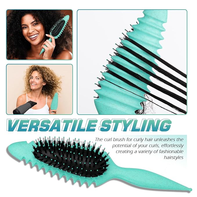 Candy Brush Curl Defining Hair Brush for Effortlessly Detangling Shaping and Styling Curls, Curl Brushes with EdgeLift for All Wet or Dry Hair Types for Women and Girl, Reduce Pulling and Frizzing