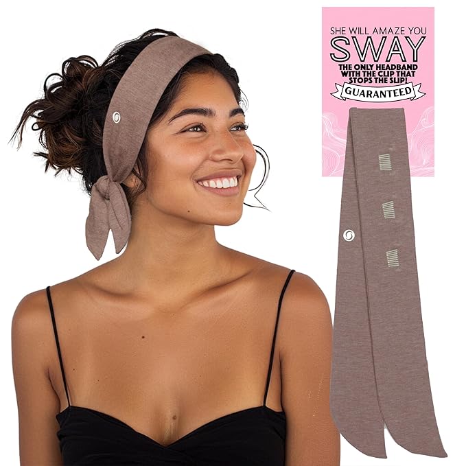 SWAY Short Stretch Non-Slip Headband for Women – Moisture-Wicking, No Headaches, Stays Put for Workouts, Gym, Yoga, Running and Nurse