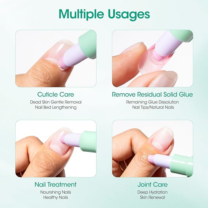 Gellen Cuticle Oil Pusher Pen, Ceramic Cuticle Remover Pen, 6ml Nourishing Nail Oil Pen, Nail Care Pen for Hangnails & Damaged Nails, Easy & Mess-Free Cuticle Pusher Tool, Nourish & Strengthen Nails