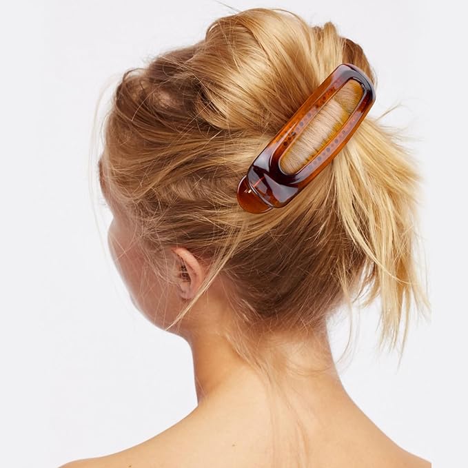 Aileam 6PCS Flat Claw Clip French Concord Hair Clip Barrette for women Thick Hair Clips Grip Yoga Hair Banana Barrettes for Styling Women Girls Thin Hair Accessories