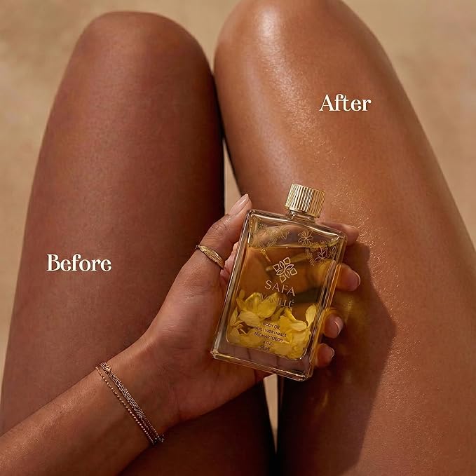 SAFA Vanillé Oil - Organic Oil for Face, Body, Hair, Nails & Aromatherapy | Vanilla Extract & Jasmine Petals - Essential Oil for Diffusers | After Shower Body Oil | Skin Moisturiser (4 Fl Oz)