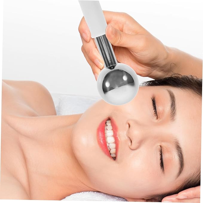 2pcs Stainless Steel Face Ice Globes Massage Balls for Facial Roller for Skincare Suitable for Skin Types Massage Tool
