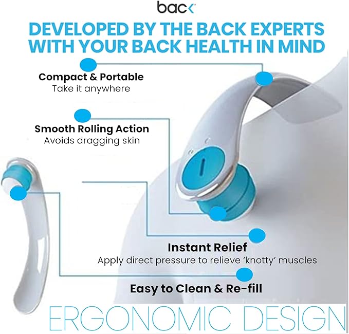 Back Easy Lotion Applicator for applying Your Favorite Topical Gel or Cream to Hard to Reach Places. Easy to use & Refill!