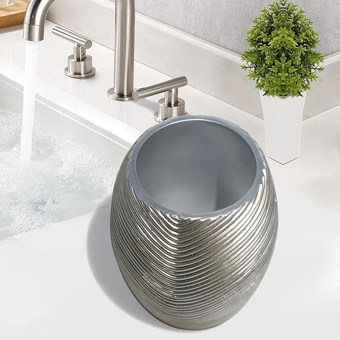 LUANT Bathroom Accessories Set Including Cup, Toothbrush Holders, Soap Dishes and Soap Dispenser, Silver