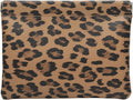 Leopard Leather Small Makeup Pouch for Women,Cosmetic Accessories Organizer,Waterproof and Portable Cosmetic Bag,Self-closing, No Zipper, Aesthetic Storage Pouch,Lipstick for Purse,Brown