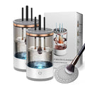Beauty Swirl Cosmetic Brush Cleaner, Makeup Brush Cleaner, The Cozy Luna Brush Cleaner, Electric Makeup Brush Cleaner Machine for Deep Cleaning All Size Makeup Brus (2PC Transparent)