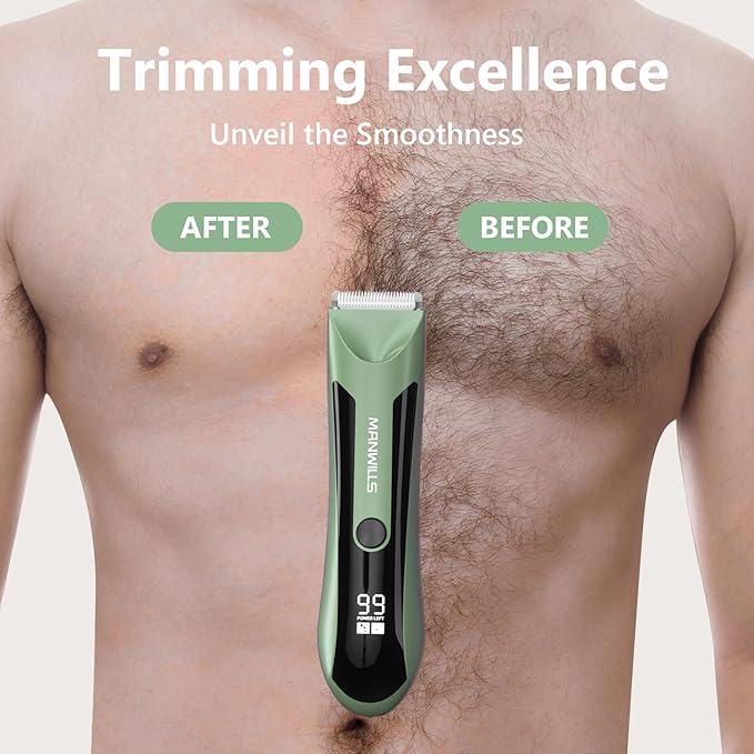 Electric Ball Groomer - Wet/Dry Clippers, Pubic & Body Shaver Men