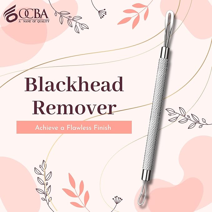 Blackhead Remover Professional Skincare Spot Treatment Blackhead Remover Tool for Blemish Comedone Whiteheads Pimple Popper with Double Sided Soft Touch and Anti-Slip Design