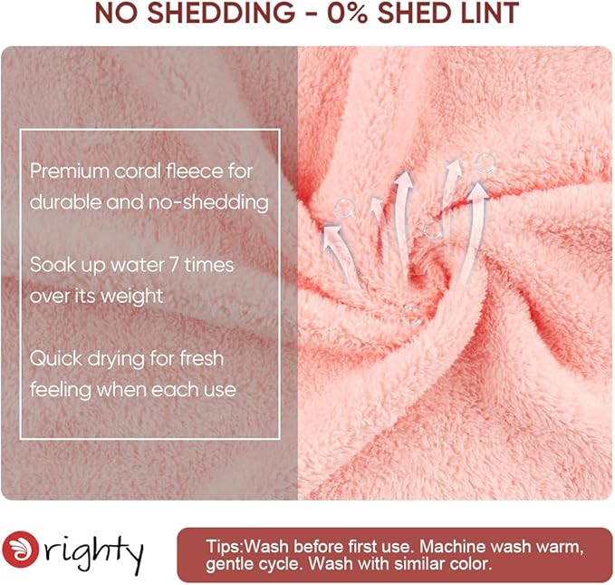 Orighty Ultra Soft Washcloths 48 Pack, Premium Microfiber Towel Sets 12 x 12 inches, Absorbent and Quick Drying Coral Velvet Washcloth, Multi-Purpose Wash Cloths for Bathroom, Hotel, and Gym (Pink)