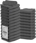 24 Pack Dark Grey Hand Towel 100% Cotton Spa Towel – 16x27 inches Highly Absorbable Facial Towels Gym, Hair Towel and Face Towel Bulk Small Towels (Not Bleach Proof)