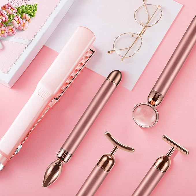 DANGSHAN 4-in-1 Face Massager Roller 24k Golden Face Roller, Arm Eye Nose Massage for Face Facial Massager Skin Care Tools