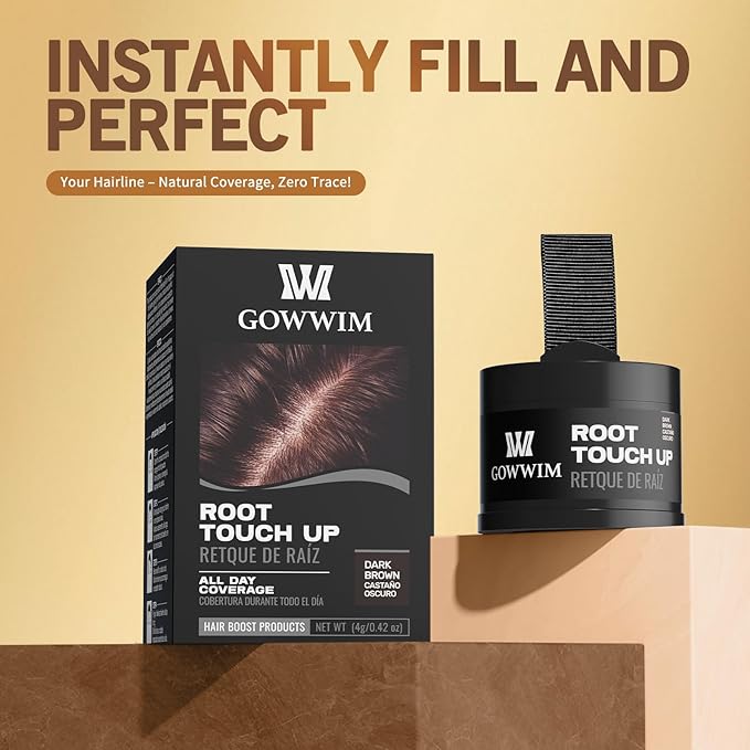 Hairline Powder (Auburn) - Instantly Cover Gray Hair Roots, Hair Color Shadow, Thin Hair Touch-Up, 4g
