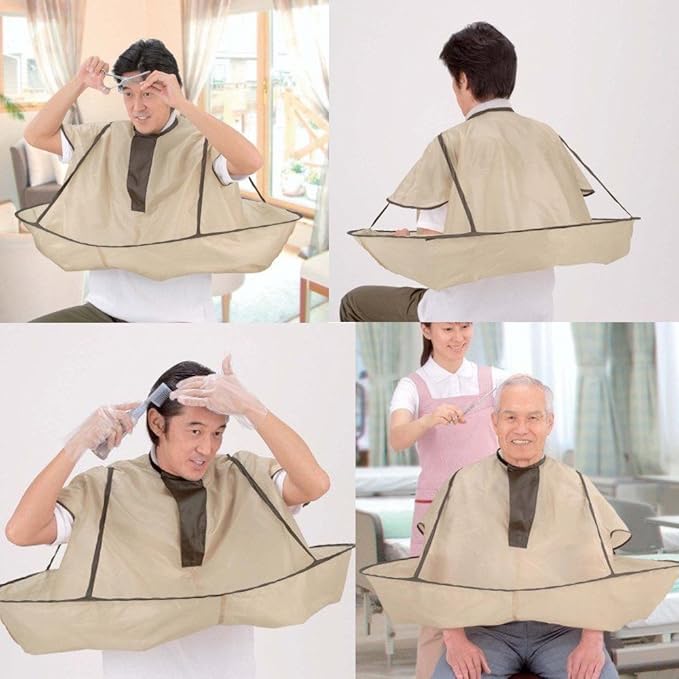 Barber Cloak,Hair Cutting Cloak Umbrella Cape Salon Barber Hairdressing Gown for Adult