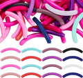 GOUWEIBA 28pcs Eyelash Curler Refill Pads - Silicone Rubber Universal Eye Lash Curler Replacement with Clear Storage Box (Mixed Color)