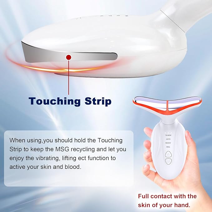 Facial and Neck Massager - SIQUER Red Light Therapy for Face Massage Relaxation