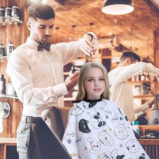 Kids Barber Cape - Professional Hair Cutting Cape,Salon Capes for Hair Stylist Shampoo Haircut Cape Barber Supplies