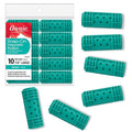 Annie Snap-On Magnetic Hair Rollers – Large 7/8 Inch with Locking Snap-Over Hood – Secure Hold No Pins Needed – Green, 10 Count