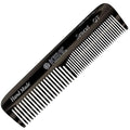 Kent OT 4.5 Inch Small Graphite Double Tooth Hair Pocket Comb, Fine/Wide Tooth Comb For Grooming Styling Hair, Beard and Mustache, for Men, Women and Kids. Saw Cut Hand Polished. Handmade in England