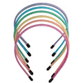 minihope Skinny Multicolor Headbands - Assorted Colors for All Hair Types - Instant Style, Pain-Free Wear - Durable, Adjustable, 6 Pack - Women, Men, Boys, Girls.