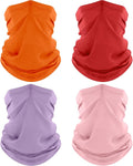4 Pack Neck Gaiter, Cooling Breathable Face Mask UV Protection Scarf Hiking Bandana for Men/Women