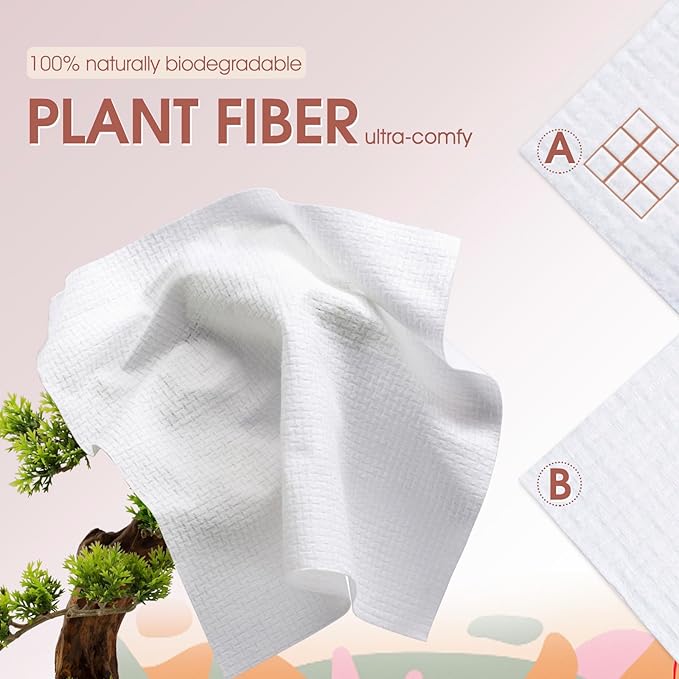 Disposable Face Towel Cloth Thicker Large Size 10"X12"Face Towelettes Disposable for Washing Clean Skin Towels Cleaning Towels