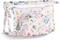 Richeart Makeup Bag, Clear Bag with Zipper, 3PC Floral Flowers Makeup Pouch, Waterproof Small Pouch, Portable Travel Toiletry Bag, C