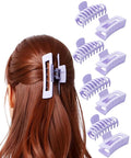 Ms. Pen- Large Hair Clips for Women, 4.3 Inch, 8 Pack, Purple, Hair Claw Clips for Women
