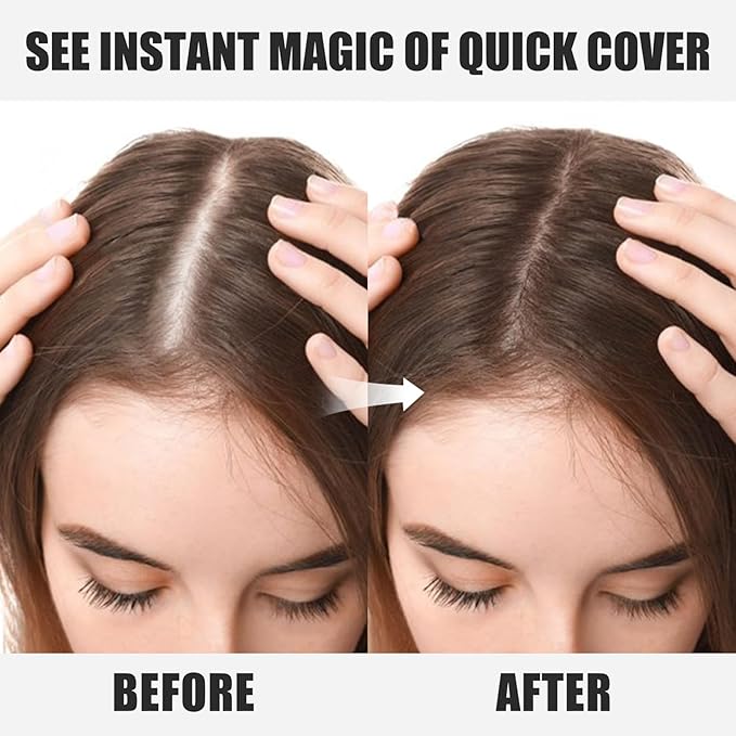 Root Touch Up Stick, Instant Gray Hair Cover Concealer Stick, 2-In-1 Double Head Hair Color Finishing, Hair Mascara Brush for Eyebrow& Beard (Med Brown, 0.23 Fl oz)