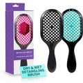 Detangling Brush,2 Pack Detangler Brush, Gentle & Effective Detangling on Wet or Dry Fragile Hair Types,Ultra-light, Detangling Brsuh ventilated and antistatic hairbrush (Black+Green)