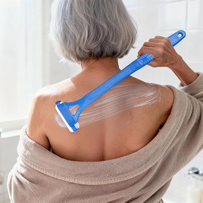 Back Lotion Applicator, Foldable Handle with 3 Reusable Foam Rollers, Back Tanning Applicator, Evenly Applies Moisturizer Cream Ointment to Hard-to-Reach Areas for Men & Women & Seniors