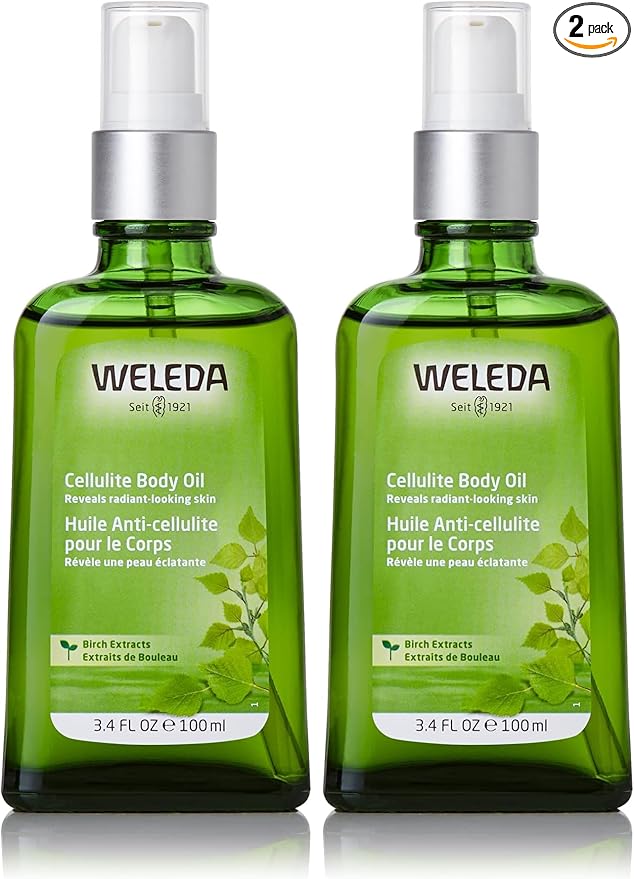 Weleda Birch Cellulite Body Oil 3.4 Fluid Ounce,Plant-Rich Oil with Birch,Rosemary and Jojoba,(Pack of 2)